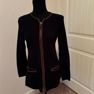 Lauren Ralph Lauren Black and Brown Cardigan